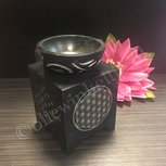 Olieverdamper zeepsteen flower of life ca 11cm Olieverdamper zeepsteen flower of life ca 11cm